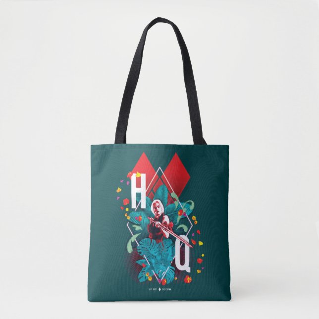 Die Selbstmordkommando | Harley Quinn Floral Diamo Tasche (Vorderseite)