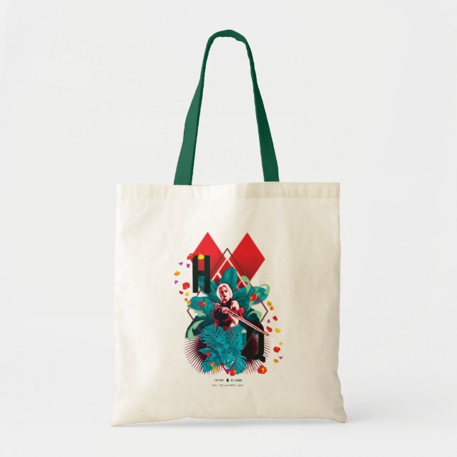 Die Selbstmordkommando | Harley Quinn Floral Diamo Tragetasche (Vorne)