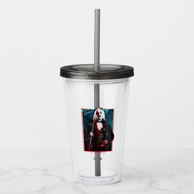 Die Selbstmordkommando | Harley Quinn & Green Fern Acryltrinkbecher (Vorderseite)