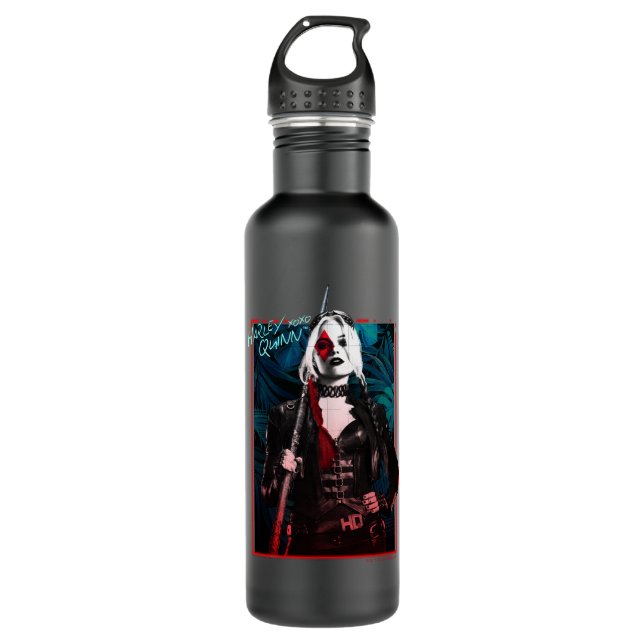 Die Selbstmordkommando | Harley Quinn & Green Fern Edelstahlflasche (Vorderseite)