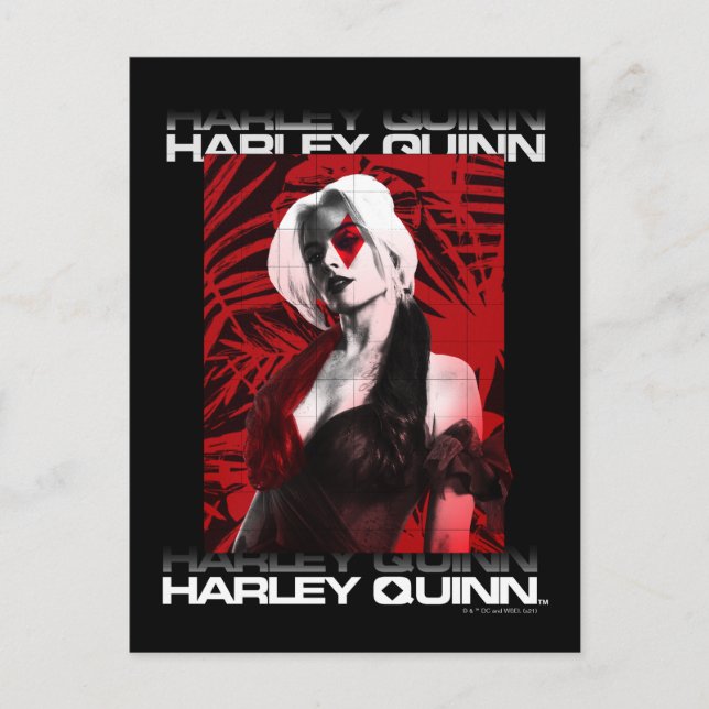 Die Selbstmordkommando | Harley Quinn Red Fern Por Postkarte (Vorderseite)