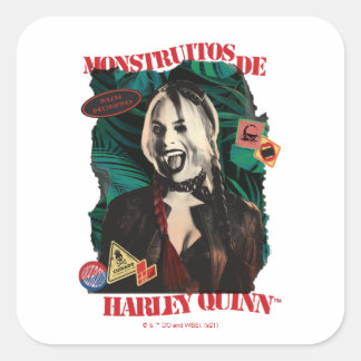 Die Selbstmordkommando | Harley Quinn Winking Quadratischer Aufkleber
