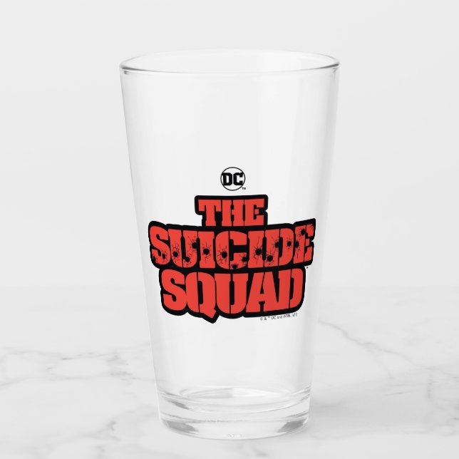 Die Selbstmordkommando | Rote und schwarze Logos Glas (Vorderseite)