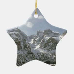 Die Sella Gruppe und Val de Mesdi Holiday Card Pos Keramik Ornament
