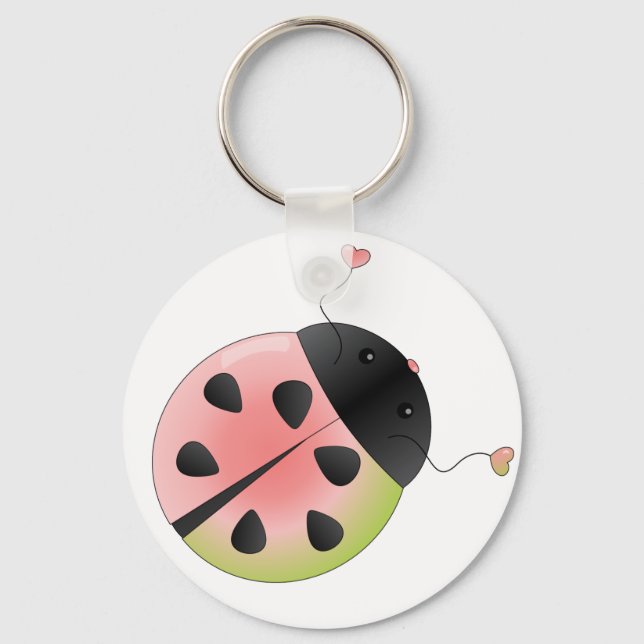 Die seltene Wassermelone Ladybug Schlüsselanhänger (Vorderseite)