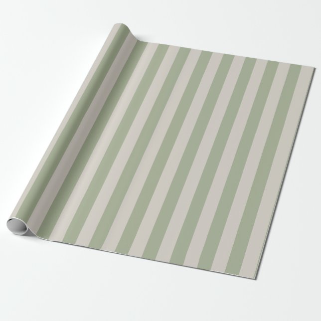 Die senkrechten Streifen sind grün und beige Geschenkpapier (Ungerollt)