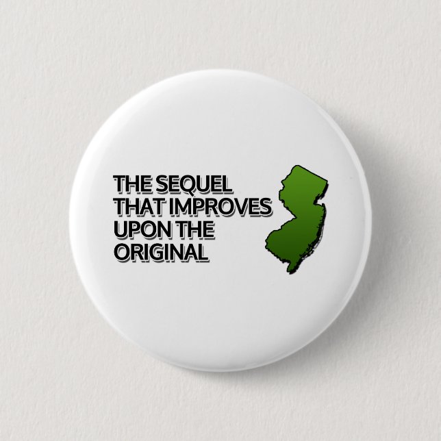 Die Sequel, die das Original verbessert Button (Vorderseite)