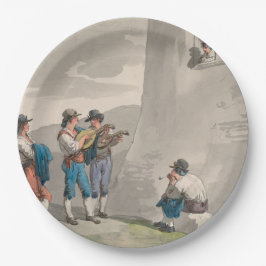 Die Serenade (Lieder der Liebe) (Romantische Szene Pappteller