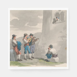 Die Serenade (Lieder der Liebe) (Romantische Szene Serviette
