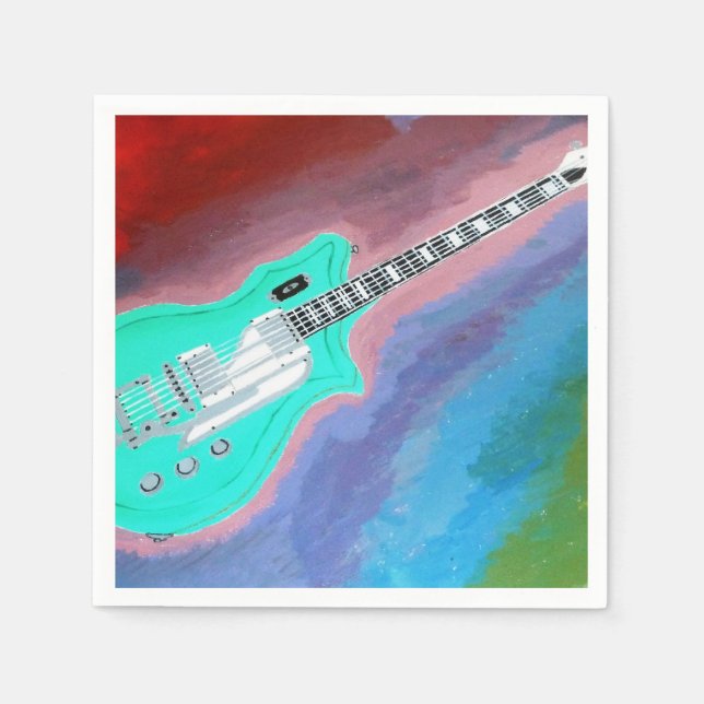 Die Servietten aus Gitarrenpapier (Vorderseite)