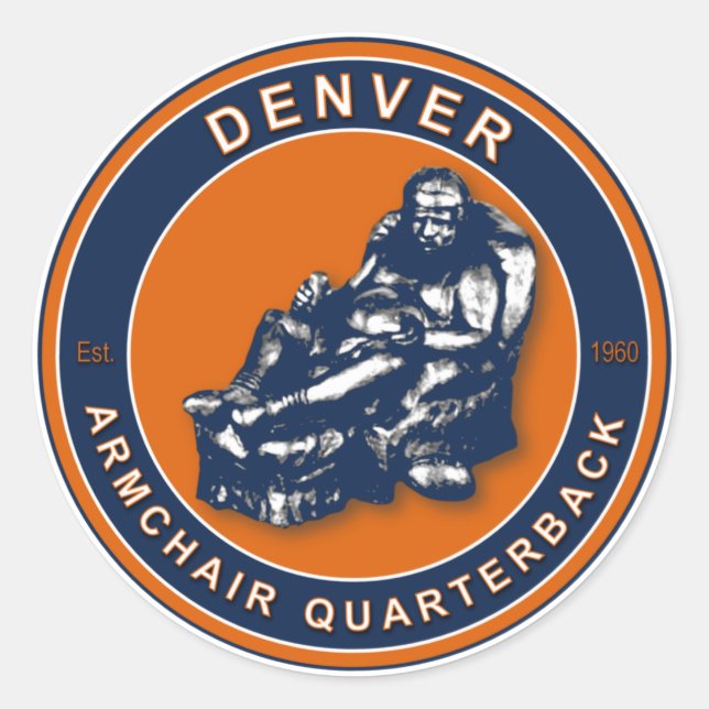 Die Sessel Quarterback Denver Fußball Sticker (Vorderseite)
