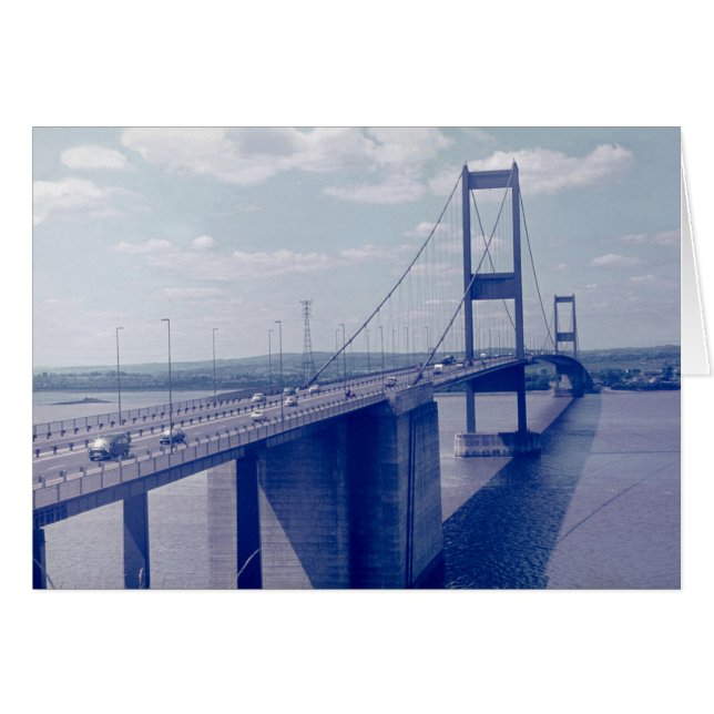 Die Severn Bridge aus Aust (1970er) (Vorderseite (Horizontal))