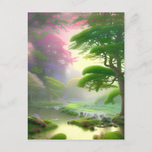 Die Seychellen sind eine Inselgruppe im Ind Postkarte