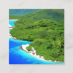 Die Seychellen sind eine Inselgruppe im Quadratische Visitenkarte