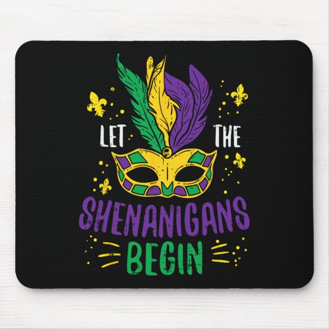 Die Shenanigans gelassen Jester Funny Mardi Gras Mousepad (Vorne)