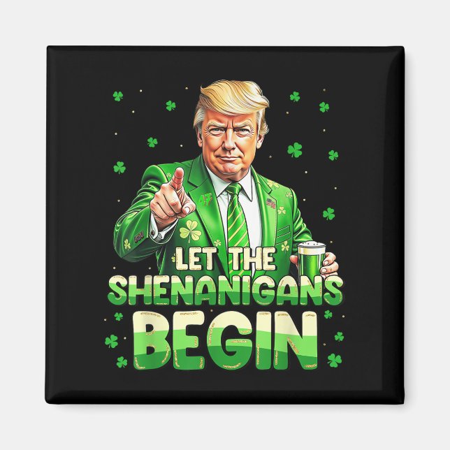 Die Shenanigans ließ Funny Trump St Patricks Magnet (Vorne)