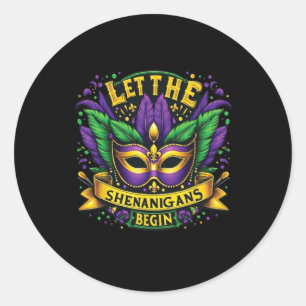 Die Shenanigans ließ Mardi Gras 9 Runder Aufkleber
