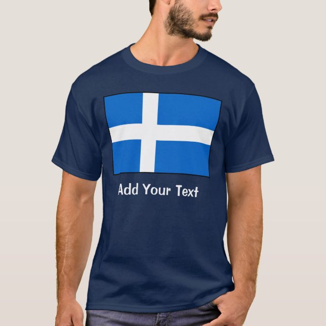 Die Shetlandinseln-Flagge T-Shirt (Vorderseite)