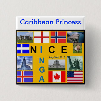 Die Shetlandinseln-Flaggen-Knopf Button