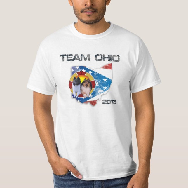 Die Shetlandinseln-Schäferhund-"Ebenholz-und T-Shirt (Vorderseite)