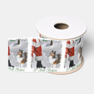 Die Shetlandinseln-Schäferhund glauben Weihnachte Ripsband