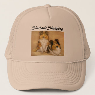 "Die Shetlandinseln-Schäferhund-" Hundekunst-Hut Truckerkappe