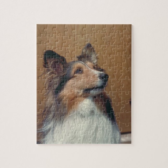 Die Shetlandinseln-Schäferhund-Hundepuzzlespiel (Vertikal)