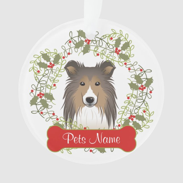 Die Shetlandinseln-Schäferhund-kundengerechte Ornament (Vorderseite)