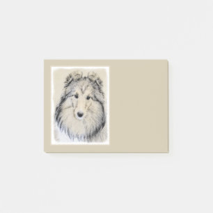 Die Shetlandinseln-Schäferhund-Malerei - niedliche Post-it Klebezettel