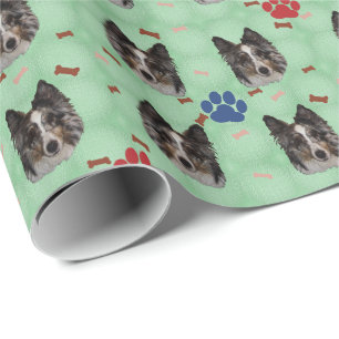 Die Shetlandinseln-Schäferhund-Porträt Geschenkpapier