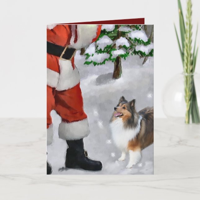 Die Shetlandinseln-Schäferhund Sheltie Feiertagskarte (Vorderseite)