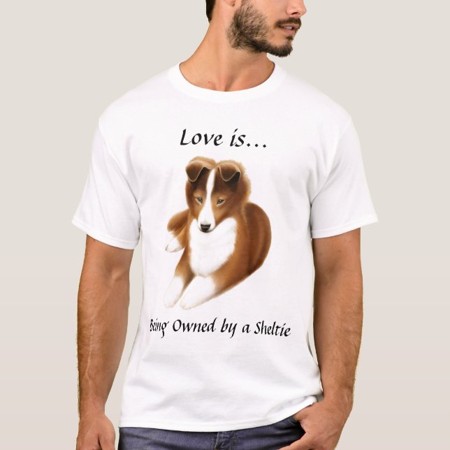 Die Shetlandinseln-Schäferhund Sheltie Liebe-Shirt T-Shirt (Vorderseite)