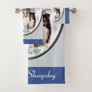 Die Shetlandinseln-Schäferhund Sheltie Weihnachte Badhandtuch Set