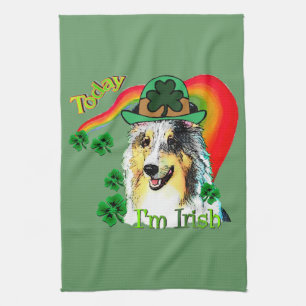 Die Shetlandinseln-Schäferhund-St. Patricks Geschirrtuch