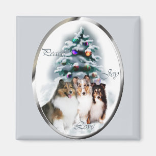 Die Shetlandinseln-Schäferhund-Weihnachtsgeschenk Magnet