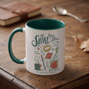Die Shire™-Aquarell-Collage-Grafik Tasse