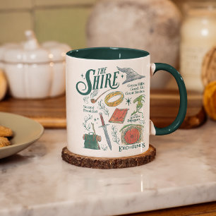 Die Shire™-Aquarell-Collage-Grafik Tasse