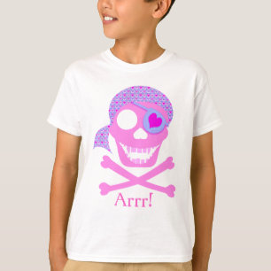 Die Shirts der rosa Piraten-Schädel-Kinder