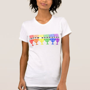 Die Shirts Regenbogen glücklicher Chanukah Frauen