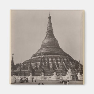 Die Shwedagon Pagode in Rangun, Birma, c.1860 Magnet