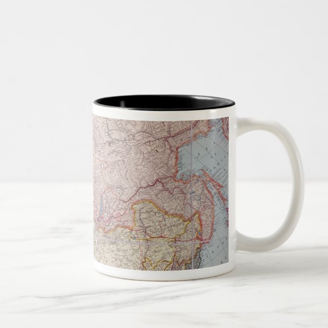 Die sibirische Eisenbahn Zweifarbige Tasse (Rechts)