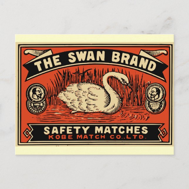 Die Sicherheit der Marke Swan stimmt überein Postkarte (Vorderseite)