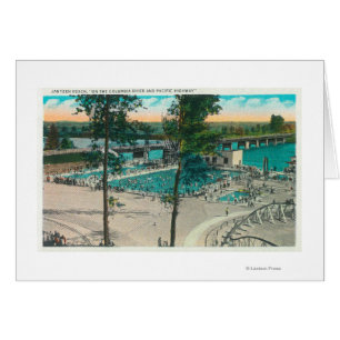 Die Sicht auf das Schwimmgebiet