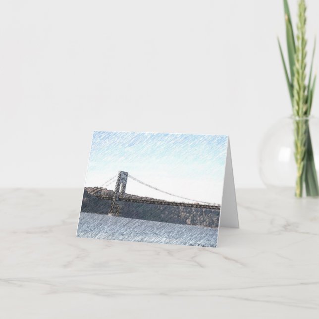 Die Sicht der George Washington Bridge auf den Hud Karte (Vorderseite)