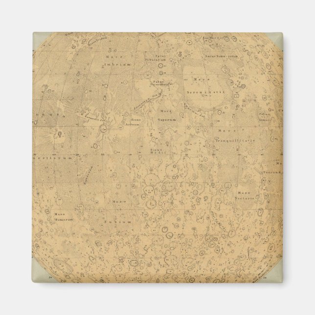 Die sichtbare Seite der Mondoberfläche Magnet (Vorne)