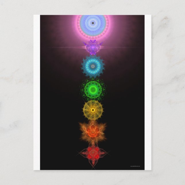 Die sieben Chakras Postkarte (Vorderseite)