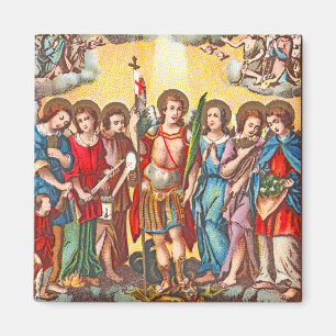 Die Sieben Erzengel (CP 001; Chromolithographie) Magnet