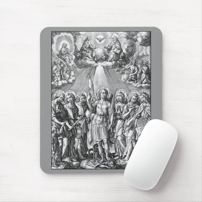 Die Sieben Erzengel (M 034; Stich) Mousepad (Mit Mouse)