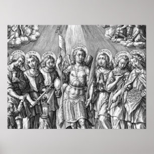Die Sieben Erzengel (M 034; Stich) Poster