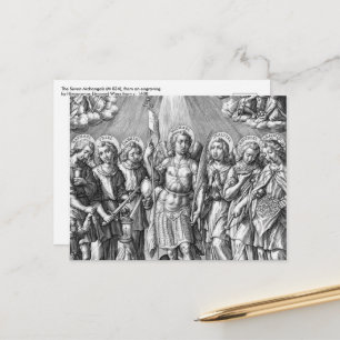 Die Sieben Erzengel (M 034; Stich) Postkarte